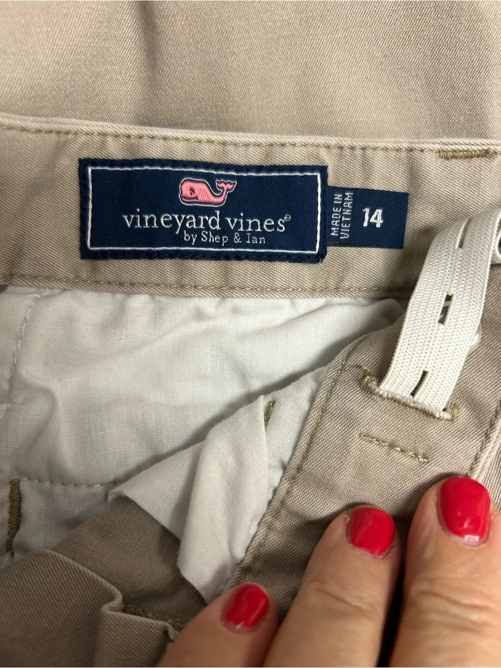 Vineyard Vines Boys Straight Chino Pants in Khaki